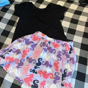 Lands End/Cat & Jack outfit skort & shirt size 6/6X